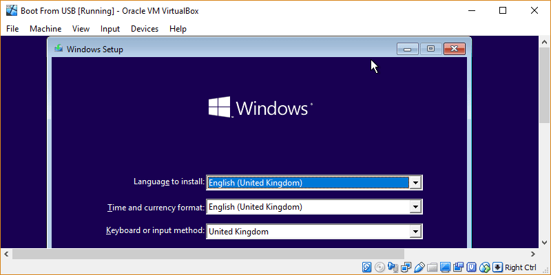صورة لـ كيفية تمهيد نظام التشغيل من محرك أقراص USB في VirtualBox | virtualbox-featured-running-windows-setup-DzTechs