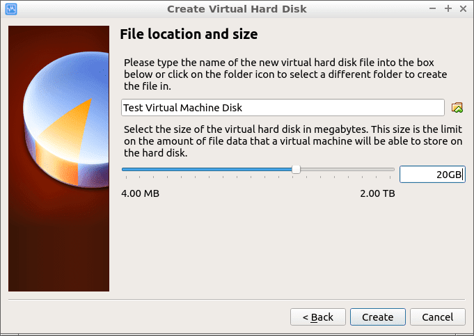 صورة لـ كيفية تثبيت وتشغيل VirtualBox على نظام Ubuntu | virtualbox-ubuntu-new-machine-virtual-disk-file-size-DzTechs