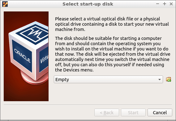 صورة لـ كيفية تثبيت وتشغيل VirtualBox على نظام Ubuntu | virtualbox-ubuntu-select-startup-disk-DzTechs