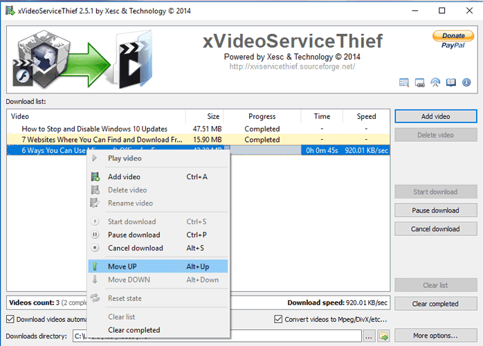صورة لـ كيفية تحميل الفيديوهات بسهولة من الويب باستخدام xVideoServiceThief | what-is-xvideoservicethief-how-to-use-change-order1-DzTechs