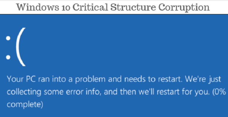 صورة لـ كيفية استكشاف خطأ critical structure corruption وإصلاحه في نظام التشغيل Windows 10 | windows10-critical-structure-corruption