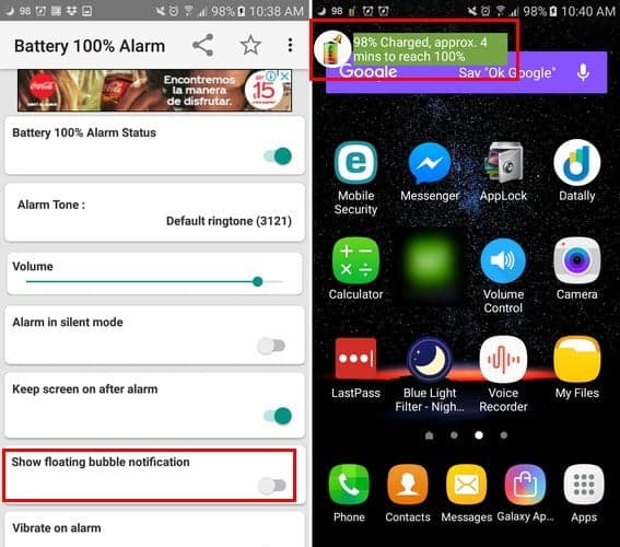 صورة لـ 5 تطبيقات تنبهك عندما تكون بطارية Android ممتلئة | Battery-100-DzTechs