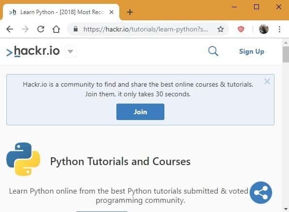 صورة لـ أفضل 5 مواقع لتعلم لغة Python على الإنترنت مجاناً | Hackr-Io-Python-Tutorials-DzTechs