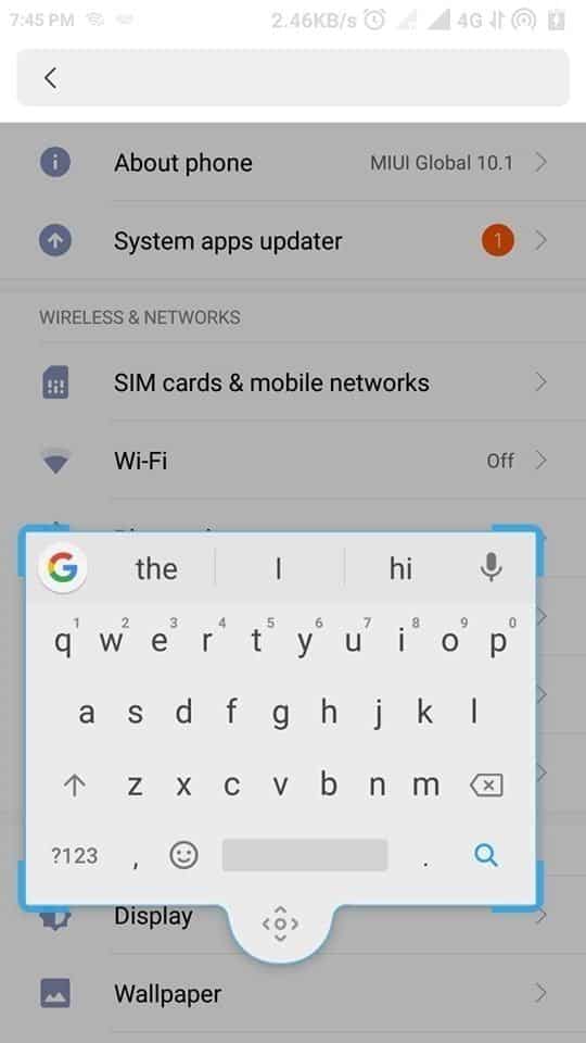 صورة لـ كيفية تمكين وضع لوحة المفاتيح العائمة في Google Gboard | IMG-4-1-DzTechs
