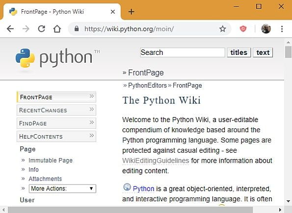 صورة لـ أفضل 5 مواقع لتعلم لغة Python على الإنترنت مجاناً | Python-Org-Wiki-Page-DzTechs