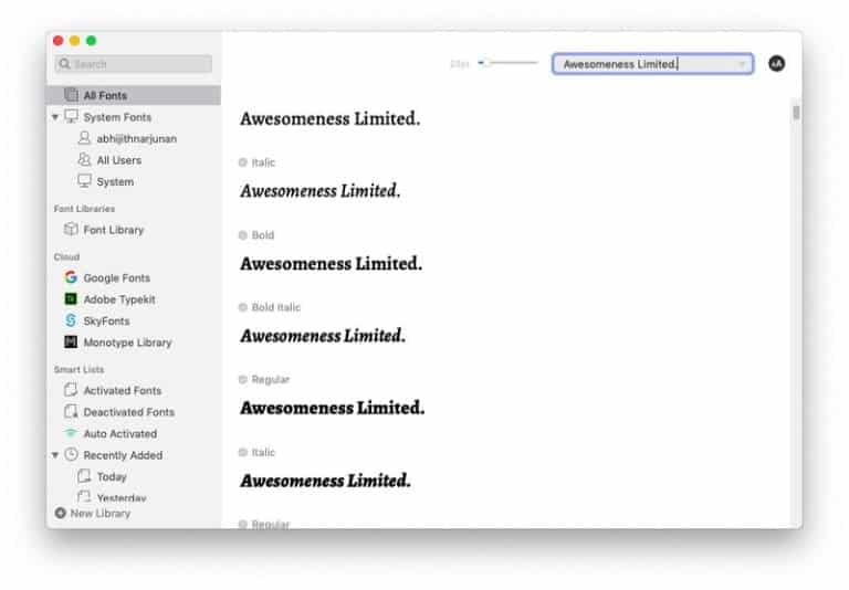 صورة لـ قائمة بأفضل تطبيقات إدارة الخطوط على الـ Mac | RightFont-Two-DzTechs