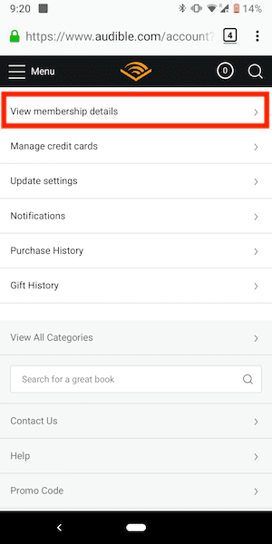 صورة لـ كيفية إلغاء الاشتراك في تطبيق Audible بسهولة | Screenshot_20181221-212008-1-DzTechs