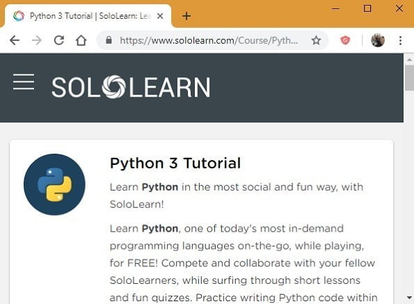 صورة لـ أفضل 5 مواقع لتعلم لغة Python على الإنترنت مجاناً | Sololearn-Python-3-Tuts-DzTechs