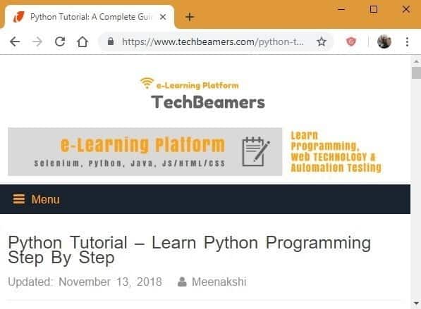 صورة لـ أفضل 5 مواقع لتعلم لغة Python على الإنترنت مجاناً | TechBeamers-Python-Tutorial-Step-by-Step-DzTechs