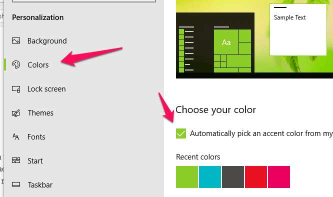 صورة لـ ما هو Windows Shell Experience Host ولماذا يستخدم الكثير من الذاكرة والتخزين؟ | Windows10-colors-DzTechs