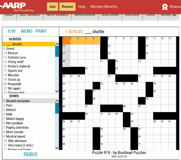 صورة لـ أفضل ألعاب الذاكرة المجانية لتحسين قدرات ذاكرتك | aarp-crossword-game-DzTechs