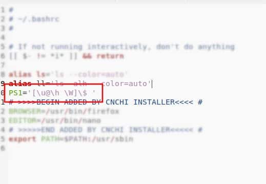 صورة لـ كيفية إزالة المستخدم واسم المضيف في موجه Terminal [خدع مهووس سريعة] | bashrc-ps1-line-DzTechs