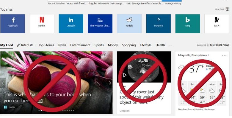 صورة لـ كيفية تعطيل المقالات على Microsoft Edge في الصفحة الرئيسية | edge-start-featured-image