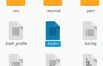 صورة لـ كيفية إزالة المستخدم واسم المضيف في موجه Terminal [خدع مهووس سريعة] | file-manager-bashrc-file-DzTechs