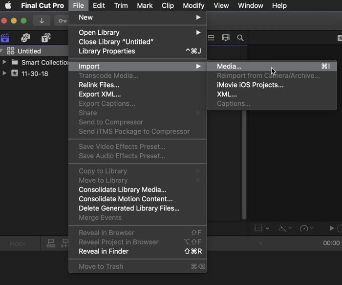 صورة لـ كيف تبدأ في استخدام تطبيق تعديل الفيديو الاحترافي Final Cut Pro | final-cut-pro-intro-import-command-DzTechs