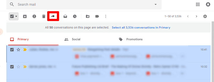 صورة لـ كيفية إعادة توجيه رسائل بريد إلكتروني متعددة مرة واحدة في Gmail باستخدام Chrome | forward-multiple-emails-gmail-chrome-forward-DzTechs