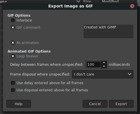 صورة لـ كيفية إنشاء ملف GIF من ملف فيديو باستخدام VLC و GIMP | gimp-export-gif-DzTechs