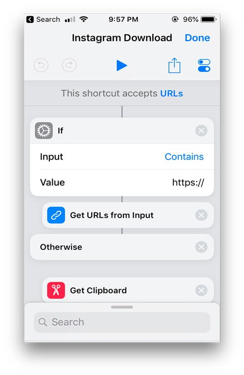 صورة لـ 20 من الاختصارات المفيدة لتطبيق Apple Shortcuts على iOS 12 | instagram-download-DzTechs