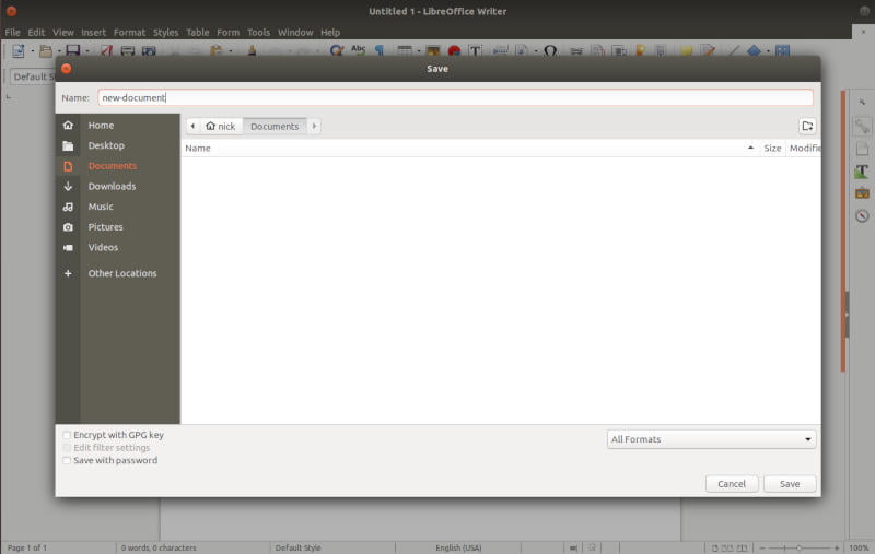 صورة لـ كيفية تشفير مُستنداتك باستخدام LibreOffice | libreoffice-save-as-DzTechs