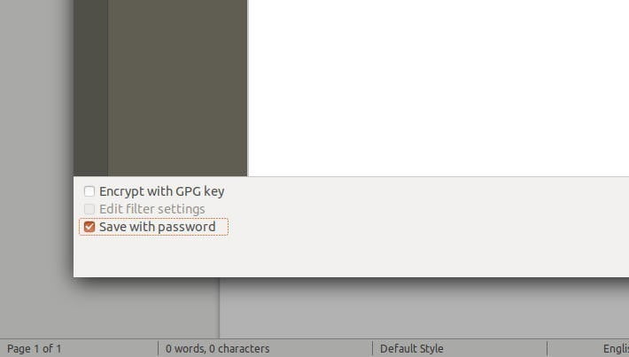 صورة لـ كيفية تشفير مُستنداتك باستخدام LibreOffice | libreoffice-save-as-password-DzTechs