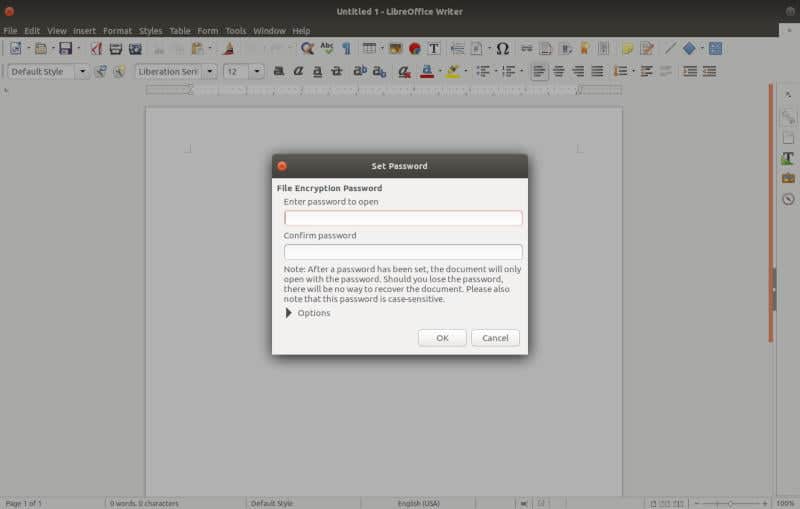 صورة لـ كيفية تشفير مُستنداتك باستخدام LibreOffice | libreoffice-set-password-DzTechs