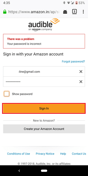 صورة لـ كيفية إلغاء الاشتراك في تطبيق Audible بسهولة | login-audible-on-web-browser-DzTechs