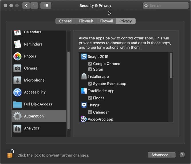 صورة لـ ما هي أذونات الأمان والخصوصية في MacOS التي تحميك منها؟ | macOS-security-privacy-permissions-automation-DzTechs