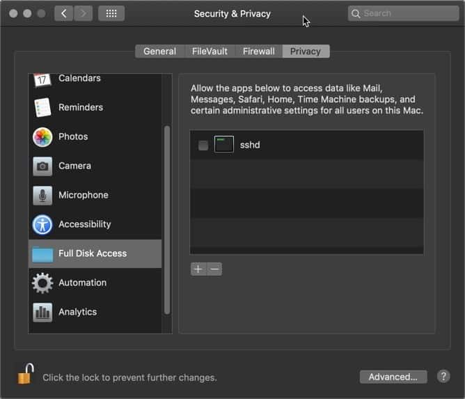 صورة لـ ما هي أذونات الأمان والخصوصية في MacOS التي تحميك منها؟ | macOS-security-privacy-permissions-full-disk-access-DzTechs