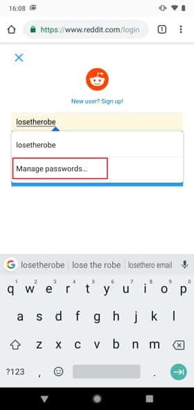 صورة لـ كيفية التحقق من كلمات السر المحفوظة في Chrome Mobile | manage-password-DzTechs
