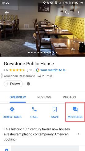 صورة لـ كيفية مُراسلة أصحاب الأنشطة التجارية من خلال Google Maps | maps-messaging-business-DzTechs