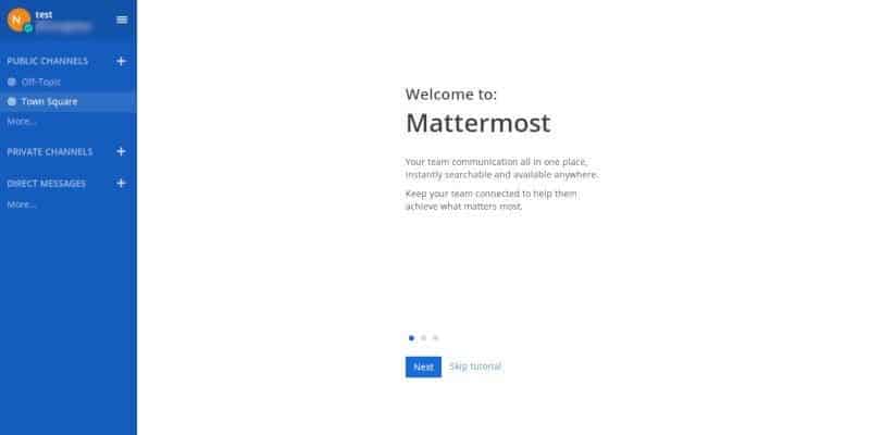 صورة لـ كيفية إعداد Mattermost بديل Slack على خادم Ubuntu | mattermost-team-screen-DzTechs