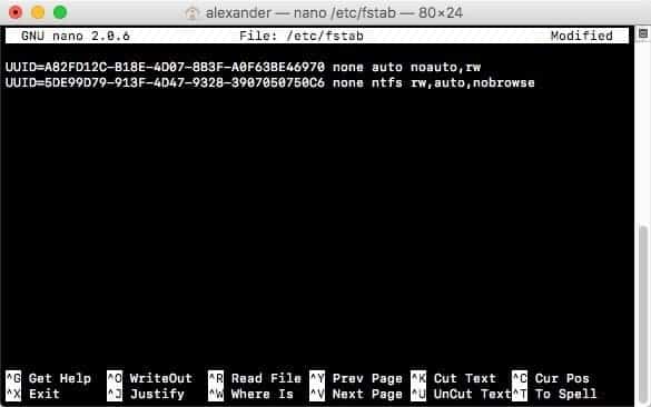 صورة لـ كيفية الكتابة إلى محرك أقراص NTFS في نظام MacOS | mount-ntfs-drives-macOS-fstab-in-terminal-DzTechs