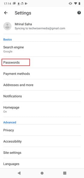 صورة لـ كيفية التحقق من كلمات السر المحفوظة في Chrome Mobile | settingpass-DzTechs