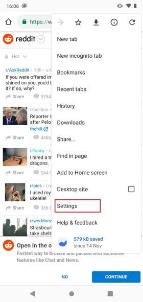 صورة لـ كيفية التحقق من كلمات السر المحفوظة في Chrome Mobile | settings-DzTechs