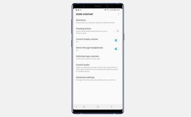 صورة لـ أفضل التطبيقات لجهاز Galaxy Note 8/9 التي يُمكن أن تجدها | sound-assistant-wo-shadow-DzTechs