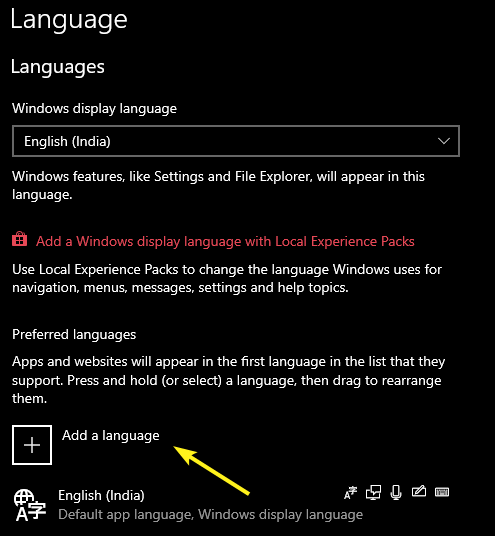صورة لـ كيفية إضافة أو إزالة حزم اللغة لتغيير لغة العرض في Windows 10 | win10-language-packs-1-click-add-a-language-DzTechs