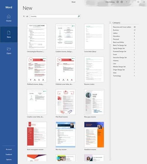 صورة لـ دليلنا حول إنشاء السيرة الذاتية المثالية باستخدام Microsoft Word | word-resume-template-search-DzTechs