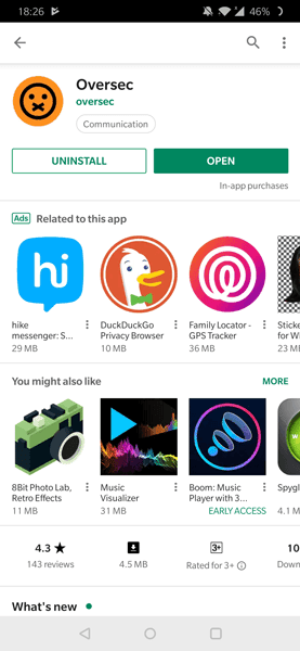 صورة لـ كيفية إرسال رسالة خاصة مشفرة على WhatsApp باستخدام Oversec | 6t-oversec-installed-DzTechs