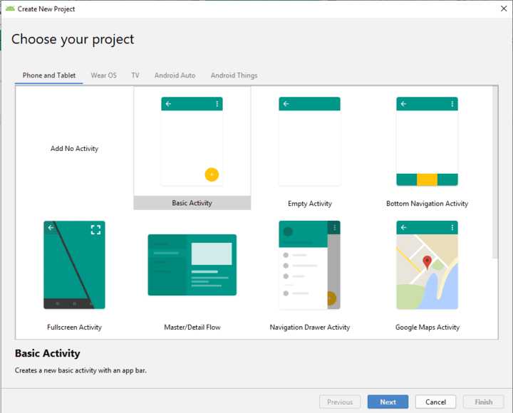 صورة لـ كيفية إعداد وتشغيل Android Pie 9.0 على جهاز الكمبيوتر لتطوير التطبيقات | Android-studio-create-an-activity-DzTechs