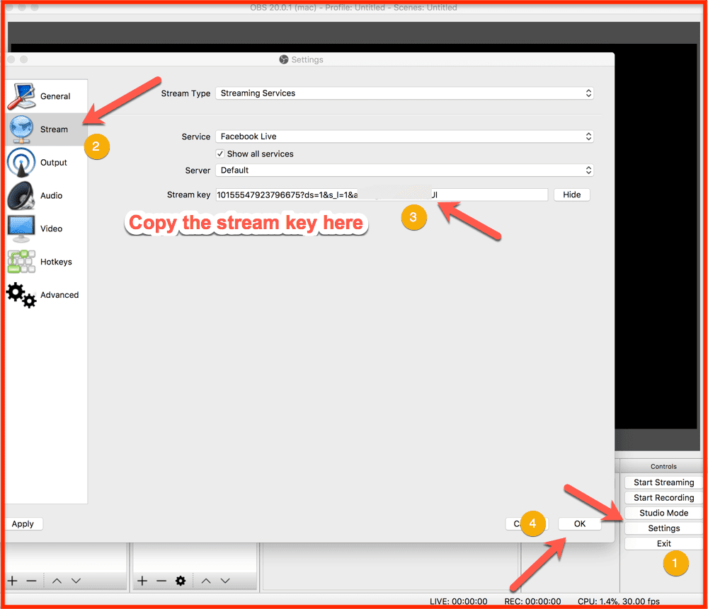 صورة لـ كيف يُمكنك بث محتوى مقاطع الفيديو المسجلة مسبقًا إلى صفحة Facebook مجانا | Configuring-Open-Broadcast-software--DzTechs