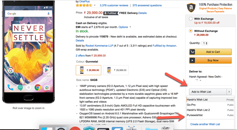 صورة لـ كيف شراء المنتجات من Amazon باستخدام Bitcoins والحصول على خصم يصل إلى 25% | Create-Amazon-Wishlist-DzTechs