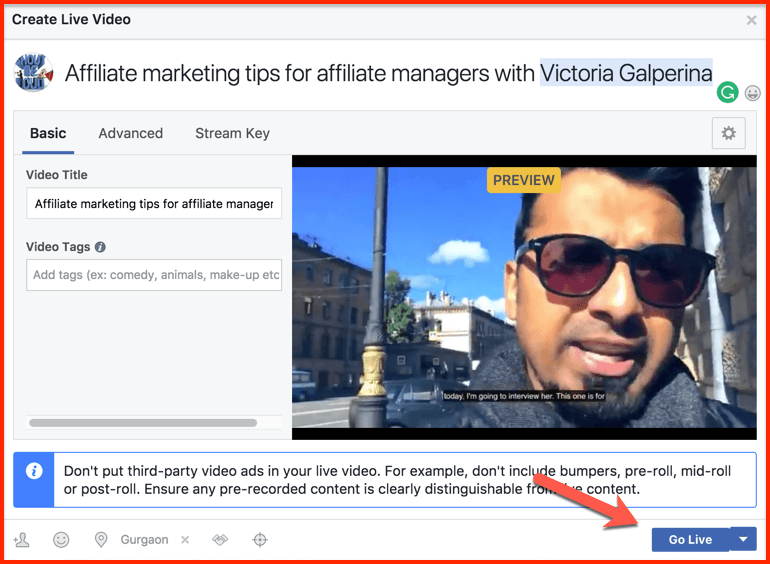 صورة لـ كيف يُمكنك بث محتوى مقاطع الفيديو المسجلة مسبقًا إلى صفحة Facebook مجانا | Go-live-DzTechs