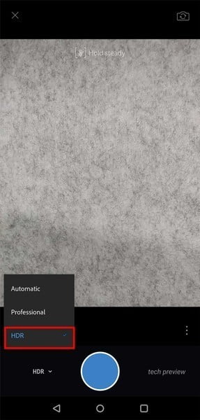 صورة لـ نصائح وحيل لاستخدام تطبيق Lightroom على الهاتف كالمُحترفين | HDR_mode_LR_Camera-DzTechs