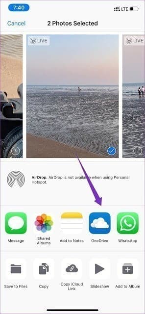 صورة لـ أفضل 4 طرق لنقل الصور من الـ iPhone إلى الكمبيوتر دون استخدام iTunes | OneDrive-Share-4_935adec67b324b146ff212ec4c69054f-DzTechs