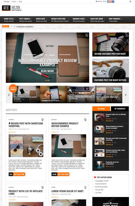 صورة لـ أفضل 7+ من القوالب والإضافات لإنشاء المراجعات على WordPress: نسخة 2023 | Rehub-DzTechs