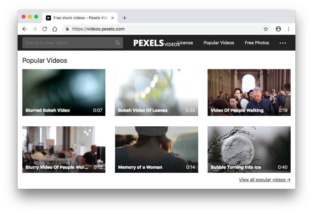 صورة لـ أفضل مواقع الويب لتنزيل الفيديوهات المجانية للاستخدام الشخصي والتجاري | Screen-Shot-2018-09-26-at-4.42.33-PM-DzTechs