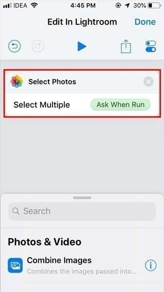 صورة لـ نصائح وحيل لاستخدام تطبيق Lightroom على الهاتف كالمُحترفين | SiriShortcut_Lightroom-DzTechs