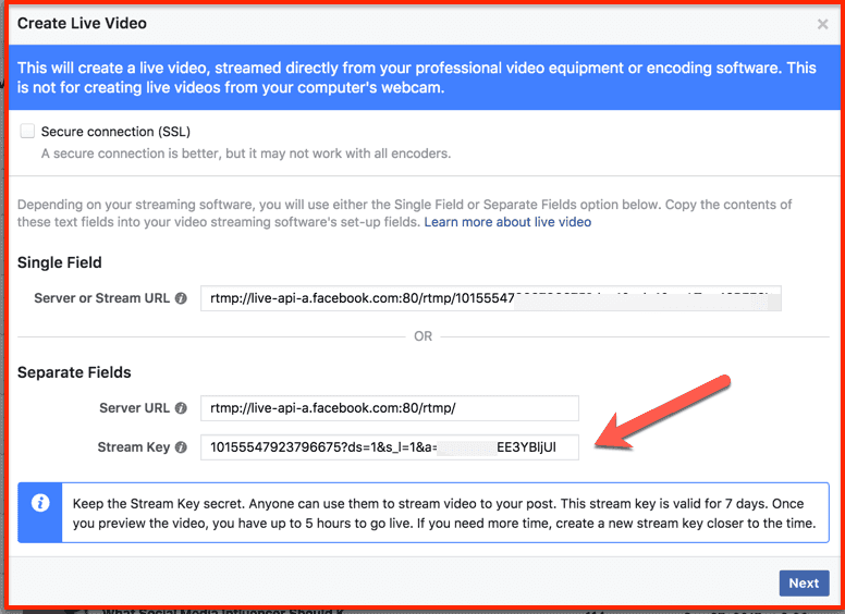 صورة لـ كيف يُمكنك بث محتوى مقاطع الفيديو المسجلة مسبقًا إلى صفحة Facebook مجانا | Stream-Key-for-Facebook-live-DzTechs