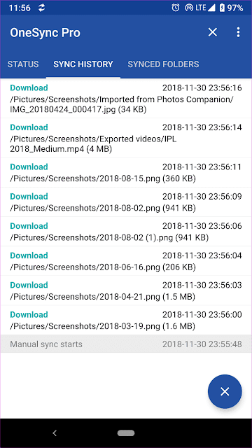 صورة لـ كيفية إعدادات مجلدات Android للمزامنة التلقائية مع OneDrive | Sync-History-3_935adec67b324b146ff212ec4c69054f-DzTechs