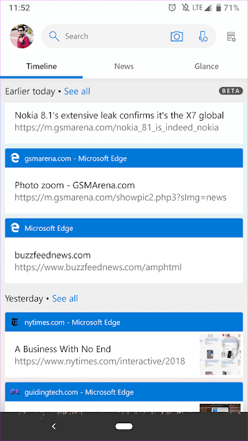 صورة لـ الدليل الكامل لتطبيق 5.1 / Microsoft Launcher 5.0 | Timeline_935adec67b324b146ff212ec4c69054f-DzTechs